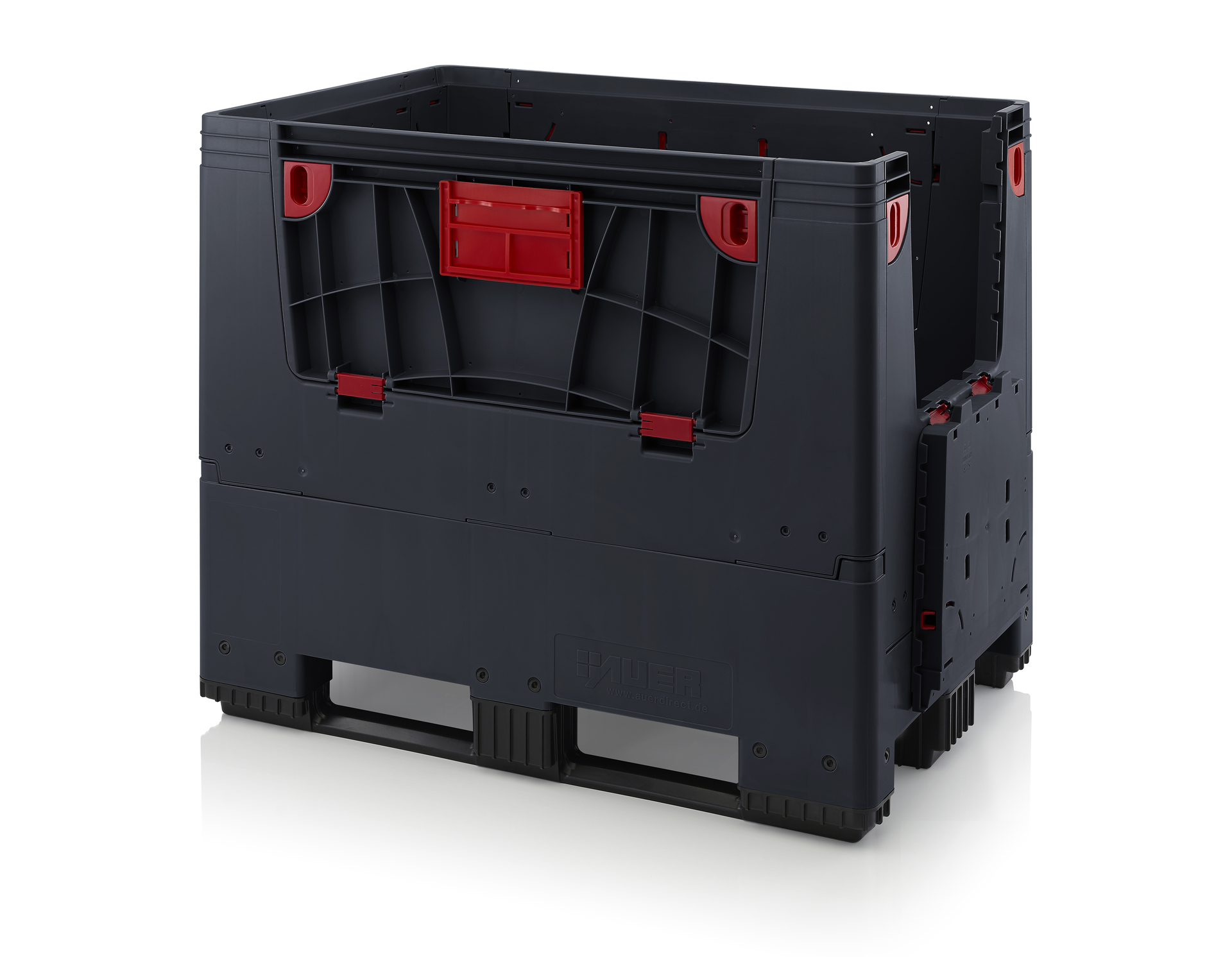 ESD KLK 1208K Складной ящик Bigbox с ESD-защитой на полозьях с четырьмя откидывающимися стенками 1200x800x1000 мм