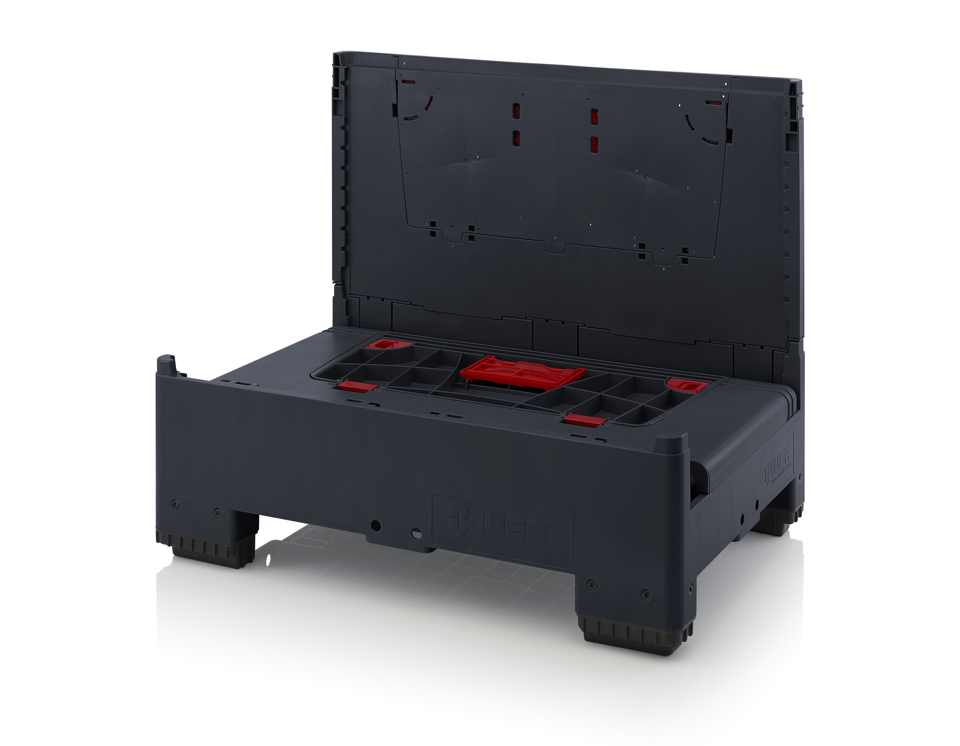ESD KLK 1208 Складной ящик Bigbox с ESD-защитой на ножках с четырьмя откидывающимися стенками 1200x800x1000 мм
