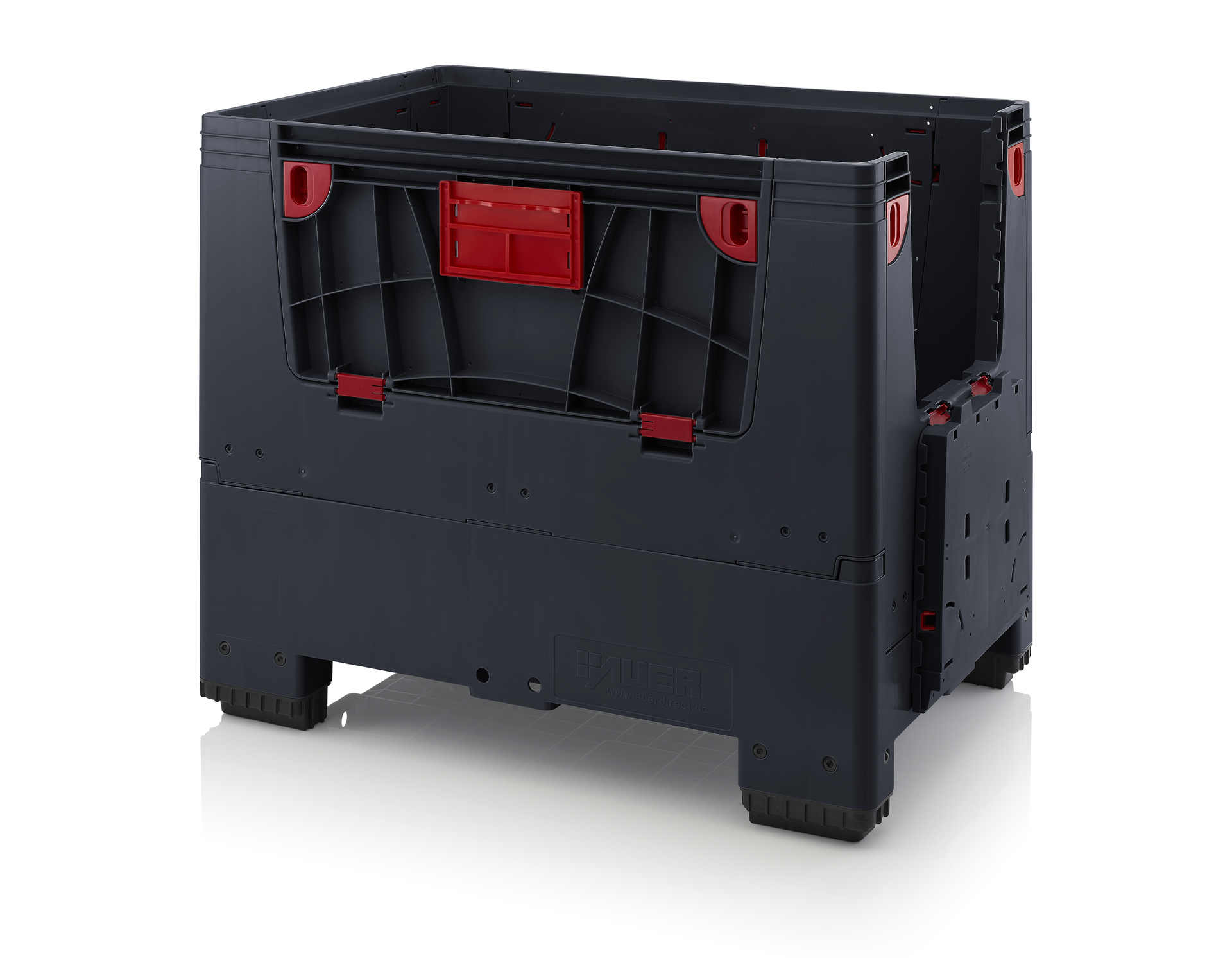 ESD KLK 1208 Складной ящик Bigbox с ESD-защитой на ножках с четырьмя откидывающимися стенками 1200x800x1000 мм