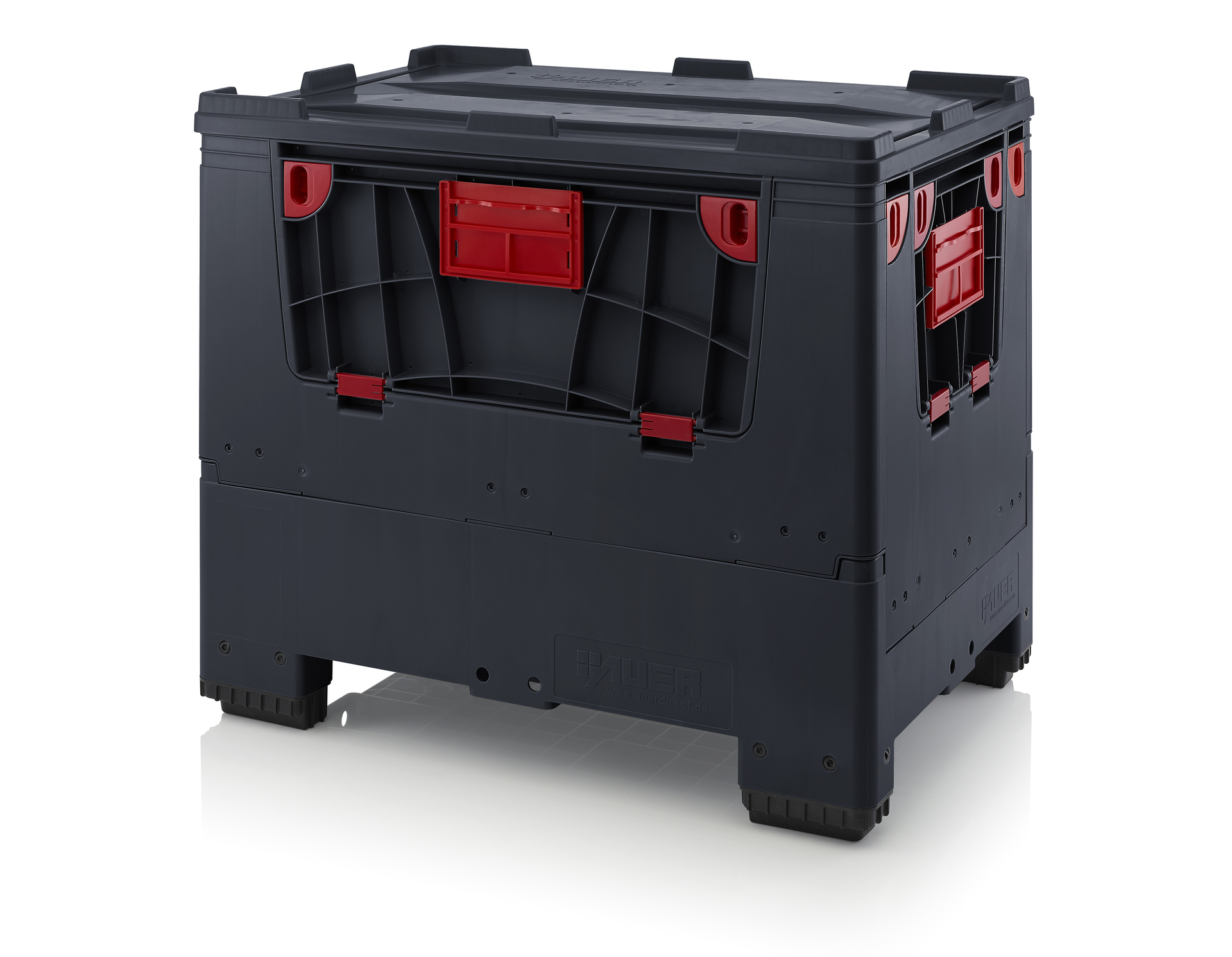 ESD KLK 1208 Складной ящик Bigbox с ESD-защитой на ножках с четырьмя откидывающимися стенками 1200x800x1000 мм