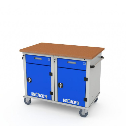ER-00020484 Верстак мобильный двухтумбовый WOKER PRO 2202.1200