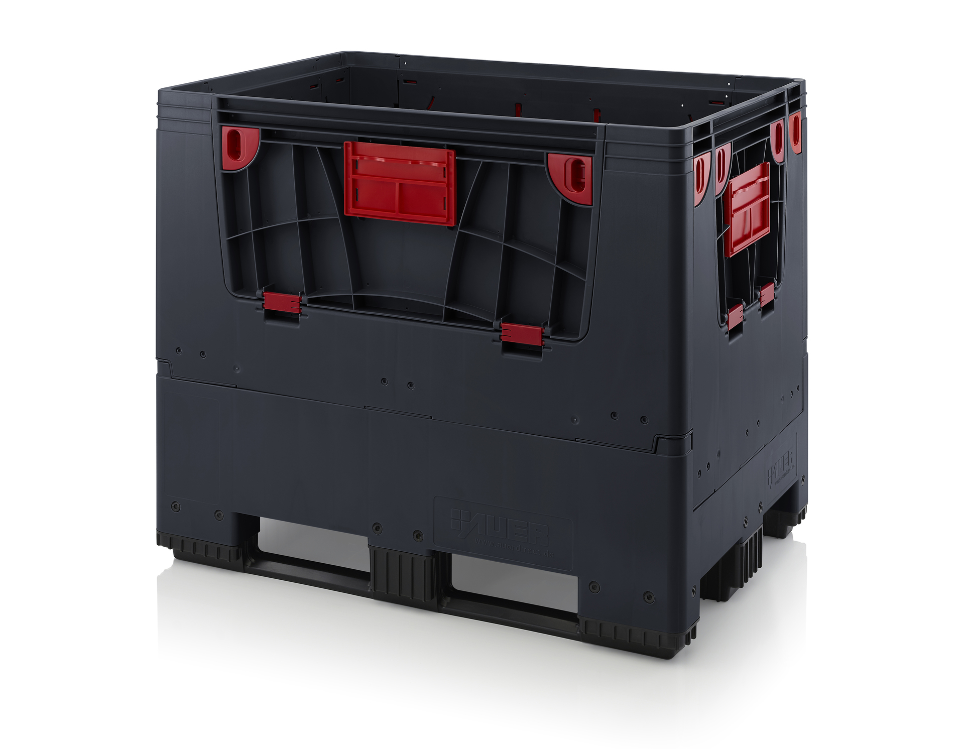 ESD KLK 1208K Складной ящик Bigbox с ESD-защитой на полозьях с четырьмя откидывающимися стенками 1200x800x1000 мм