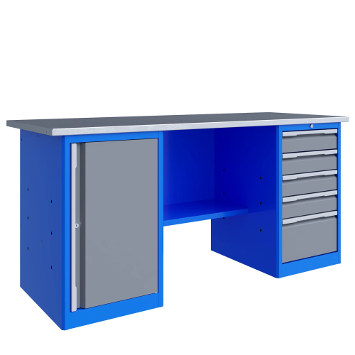 Стол-верстак слесарный двухтумбовый TNC 181.57.2