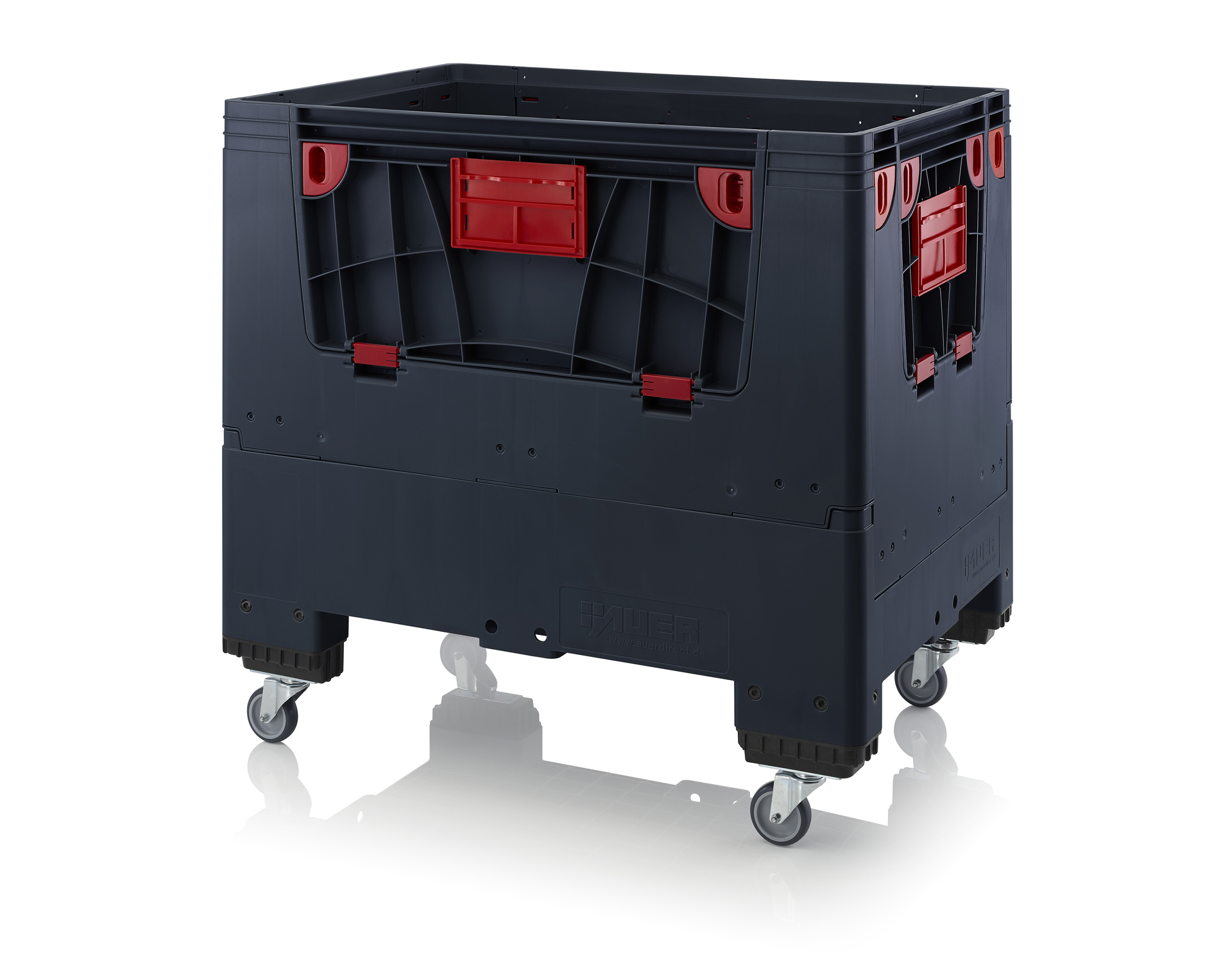 ESD KLK 1208R Складной ящик Bigbox с ESD-защитой на колесах с четырьмя откидывающимися стенками 1200x800x1000 мм