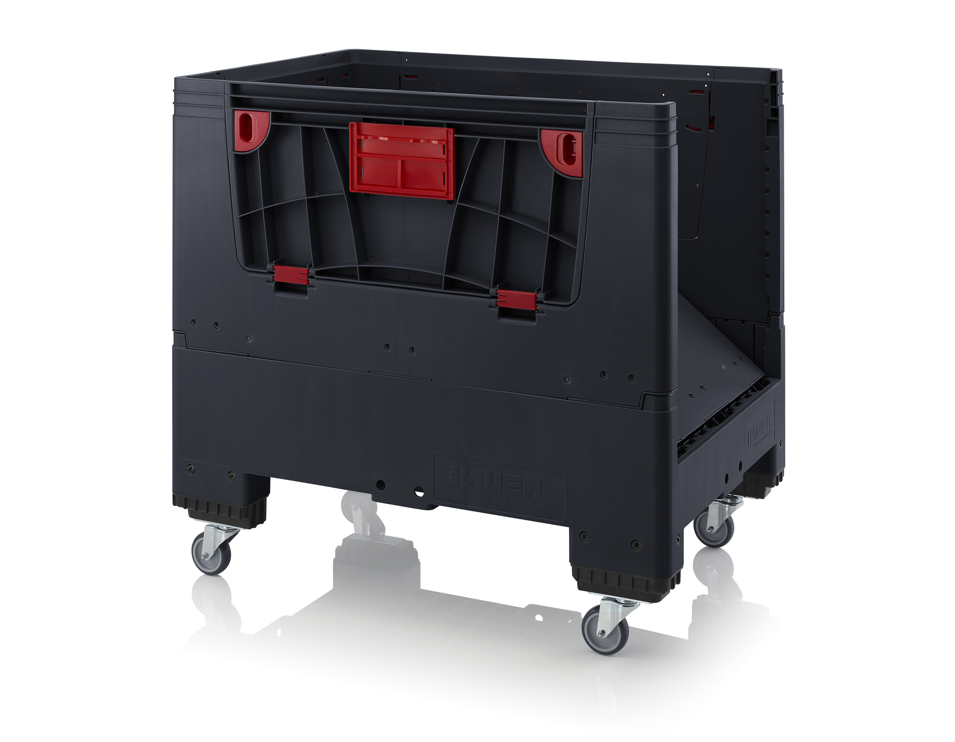 ESD KLK 1208R Складной ящик Bigbox с ESD-защитой на колесах с четырьмя откидывающимися стенками 1200x800x1000 мм