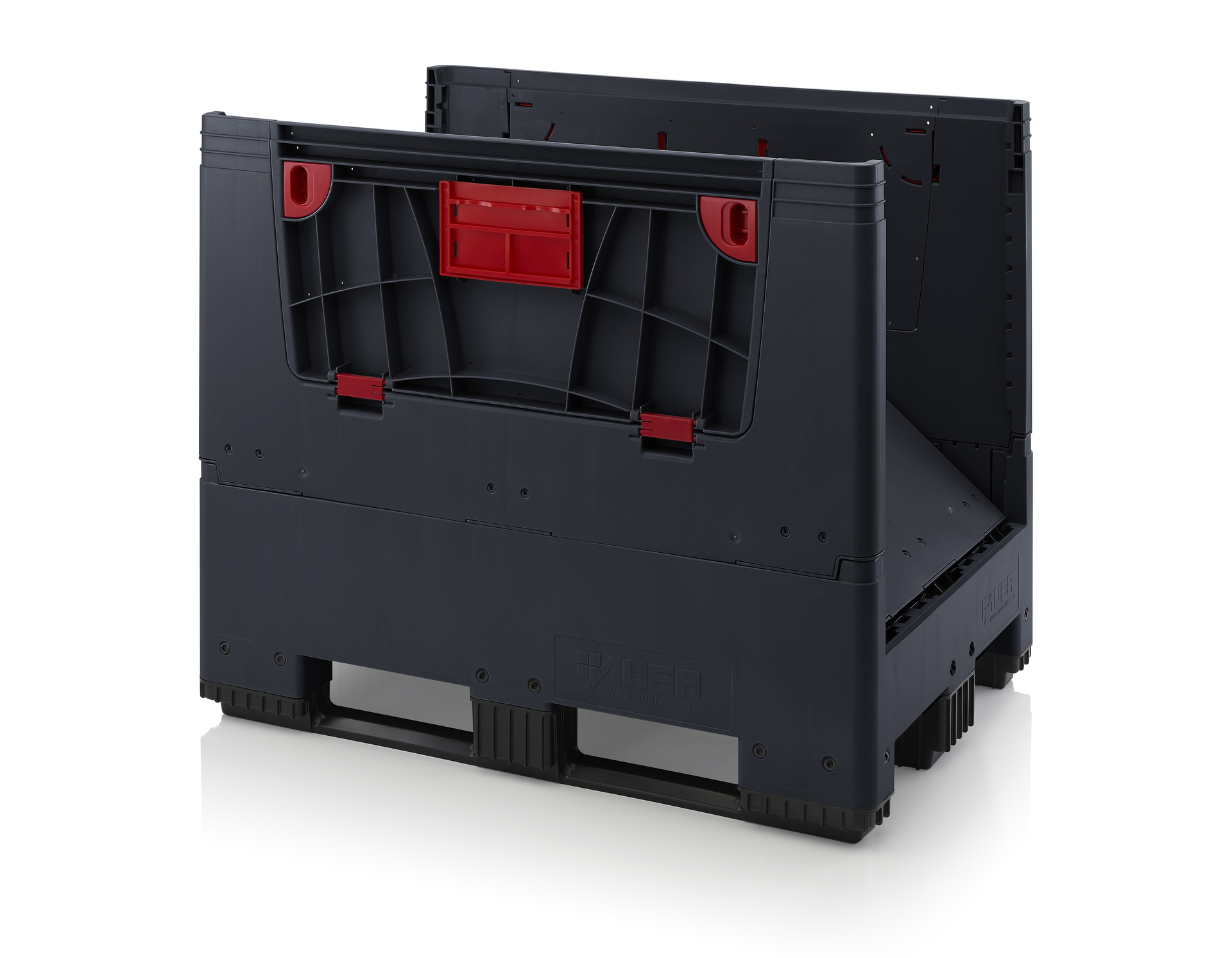 ESD KLK 1208K Складной ящик Bigbox с ESD-защитой на полозьях с четырьмя откидывающимися стенками 1200x800x1000 мм