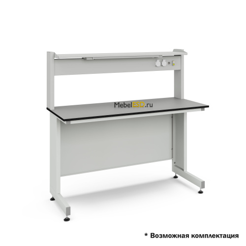 Стеллаж технологический пристенный ЭКРОС с одной полкой